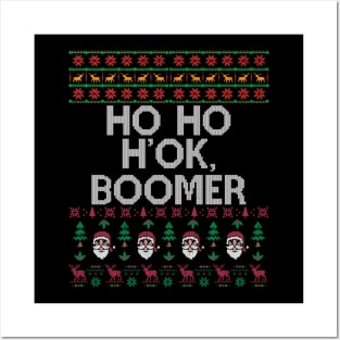 Ok Boomer Funny Ugly Christmas Sweater Gen Z Posters and Art